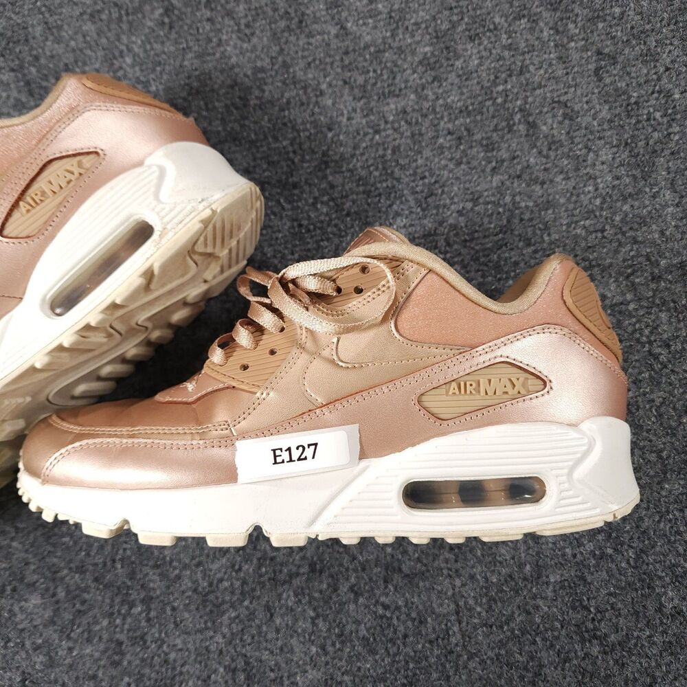 Nike Air Max 90 Women's Rose Gold Metallic Sneakers Size 7.5 Athletic - Picture 10 of 10